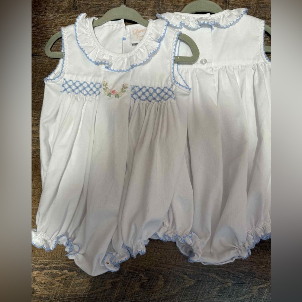 Charming White and Blue Kids Nightgown